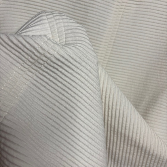 Vineyard Vines Ottoman Textured Ribbed Ivory Shift Dress M Short Sleeves - Picture 5 of 11